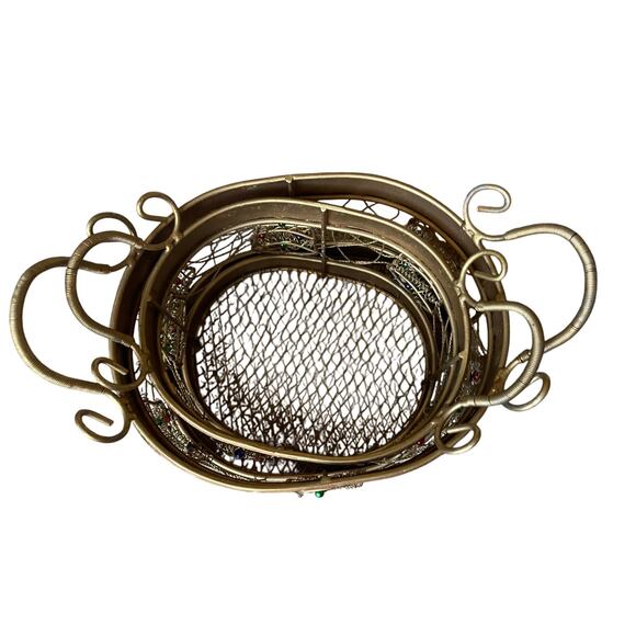 Christmas Copper Nestling Baskets with Bells - Picture 5 of 7